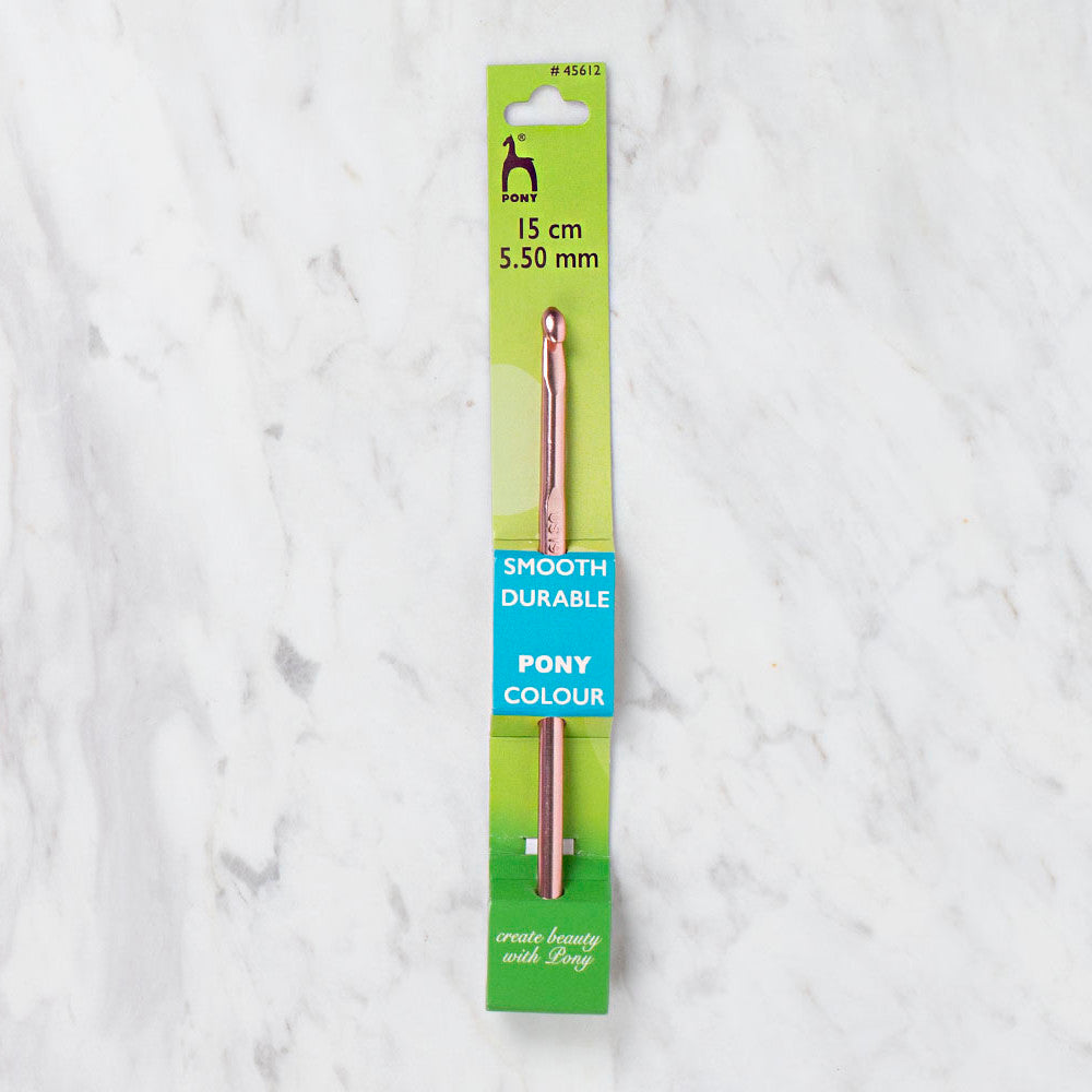 Pony Colour Metal 5.5 mm 15 cm Pembe Yün Tığ - 45612